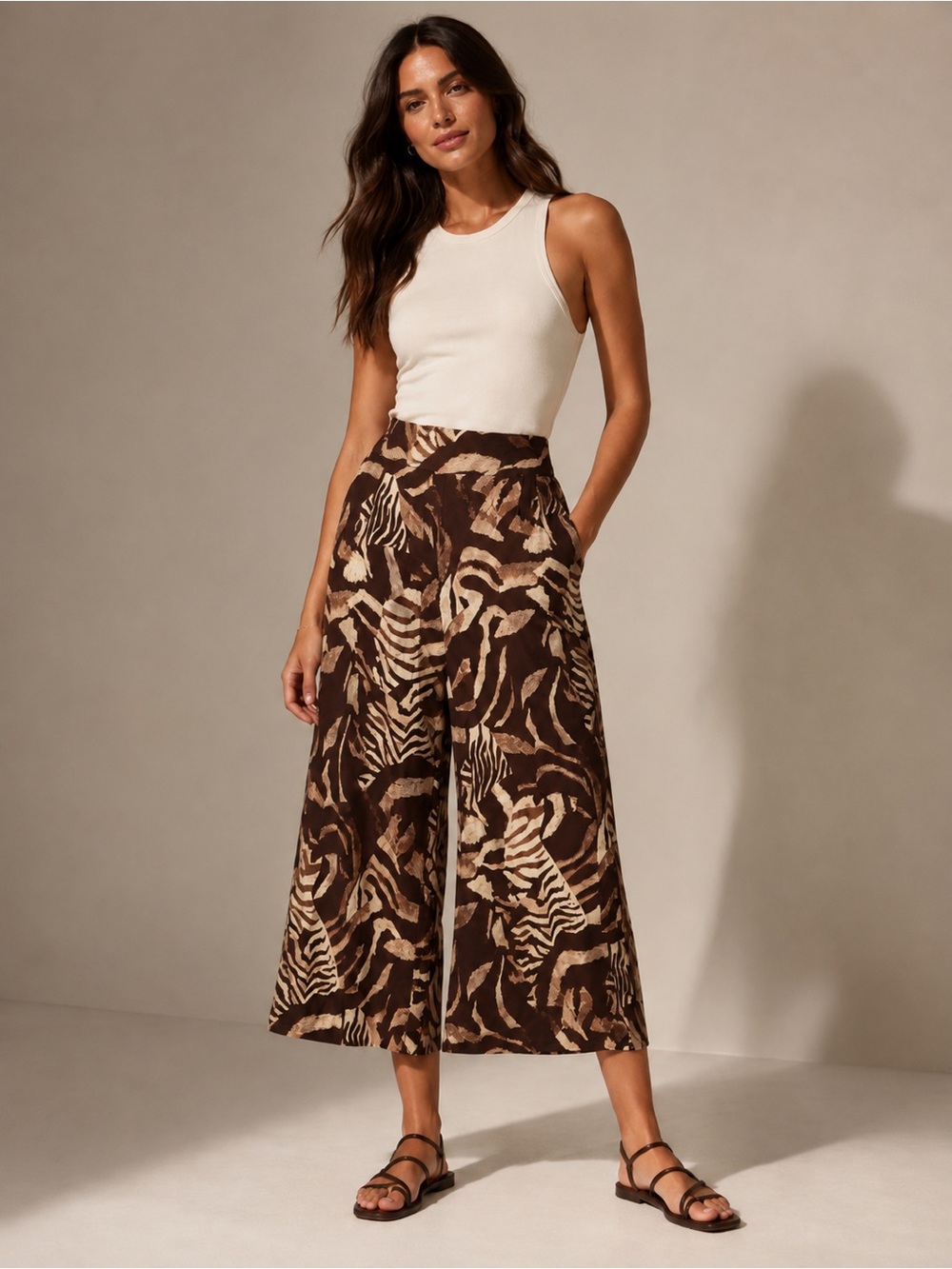 Christian Siriano New York wide-leg linen-blend pants